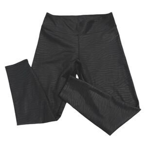 EXPRESS Zebra Patter Coated Leggings Women’s size Large